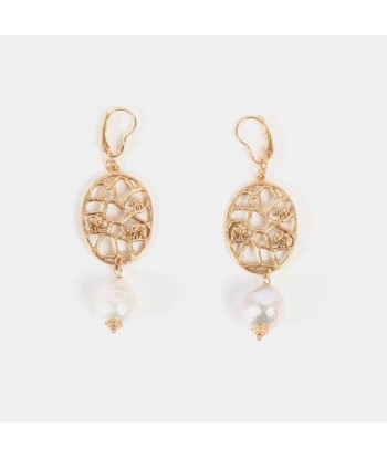 Boucles d'oreilles Jade dorées l'achat 