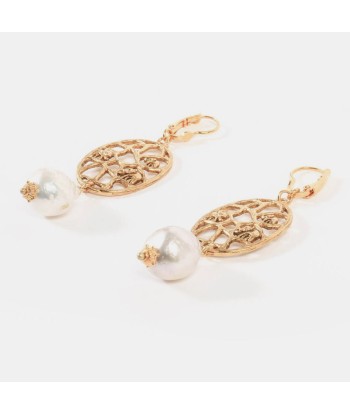 Boucles d'oreilles Jade dorées l'achat 