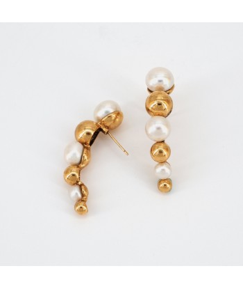 Boucles d'oreilles Pearl dorées chez Cornerstreet bien 