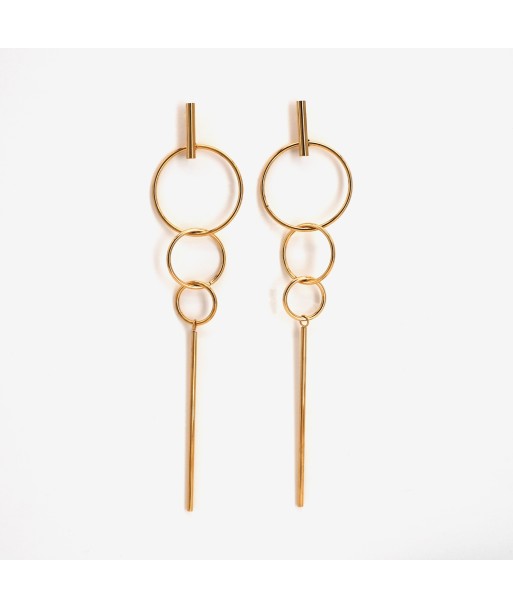 Boucles d'oreilles Tifa dorées sur le site 