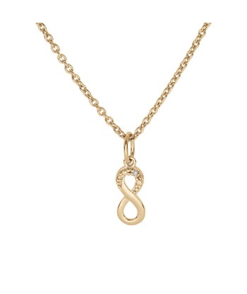 Collier plaqué or pendentif infini oxydes blancs sertis Profitez des Offres !