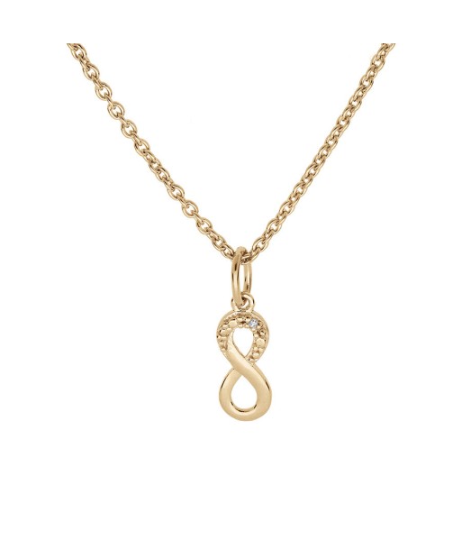 Collier plaqué or pendentif infini oxydes blancs sertis Profitez des Offres !