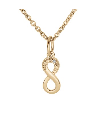 Collier plaqué or pendentif infini oxydes blancs sertis Profitez des Offres !