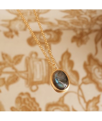 Collier Labradorite ovale doré Livraison rapide