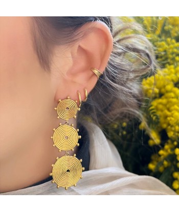 Boucles d'oreilles Erine dorées la livraison gratuite