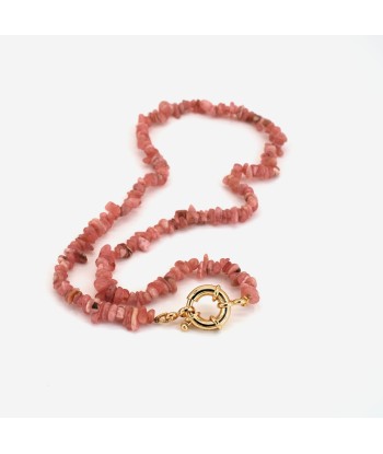 Collier Rhodochrosite doré pas cher