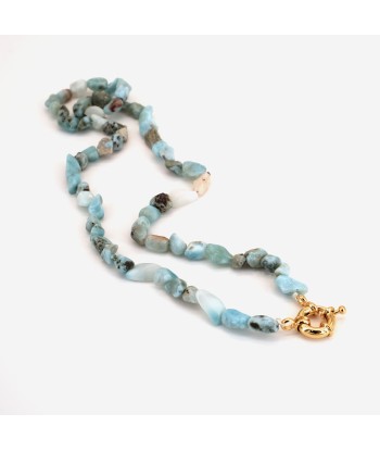 Collier Larimar doré les muscles