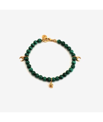 Bracelet Léonie en Malachite la colonne vertébrale