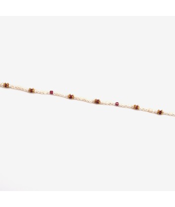 Bracelet Mudji en perle d'eau douce rose en linge