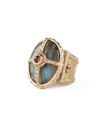 OCTAVE Bague Chevalière Labradorite pas cher 