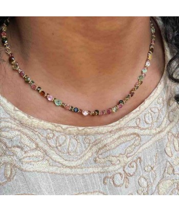 BENGALI Collier Tourmalines - Argent plaqué or le concept de la Pate a emporter 