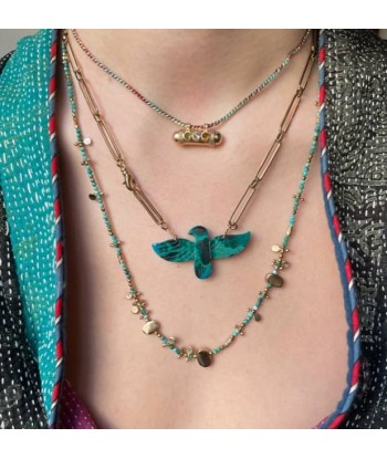 SHIVA Collier Turquoise Paris Déstockage Promo