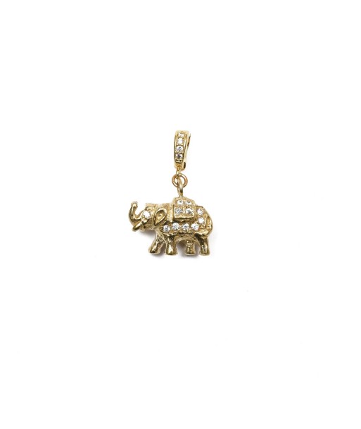 ELEPHANT Charm Diamants argent plaqué or 24 cts en ligne