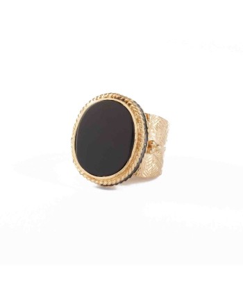 JULIET OVALE Bague Chevalière Gravée Onyx france