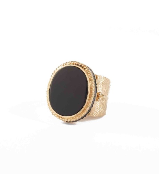 JULIET OVALE Bague Chevalière Gravée Onyx france