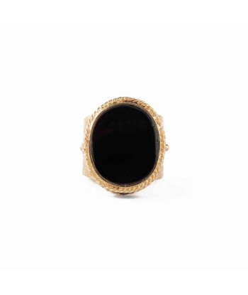 JULIET OVALE Bague Chevalière Gravée Onyx france