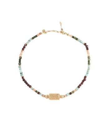 DHYANA Collier Apatite Grenat Pour