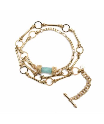 DEVA Collier, Bracelet multi-tours Amazonite de France