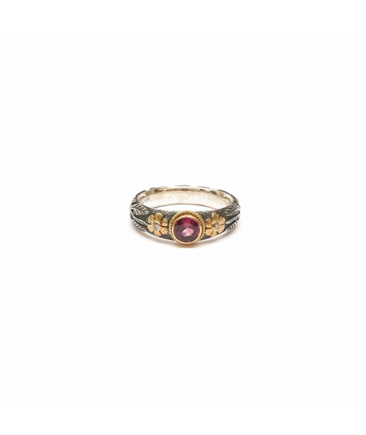 Bague Rhodolite en Or 750/1000e et Argent 925 N°8 - Sur commande acheter en ligne