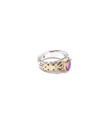 Bague Tourmaline Rose Or 750/1000e et Argent 925 N°12 pas cher chine