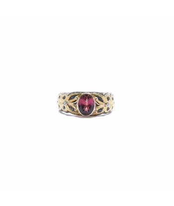 Bague Tourmaline Rose Or 750/1000e et Argent 925 N°12 pas cher chine