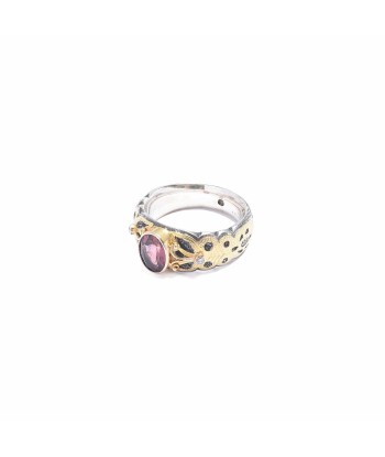 Bague Tourmaline Rose Or 750/1000e et Argent 925 N°12 pas cher chine