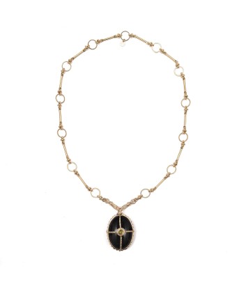 OCTAVE Collier Onyx chaîne ronde hantent personnes