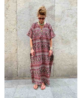 Robe Caftan imprimée Ikat en coton prix