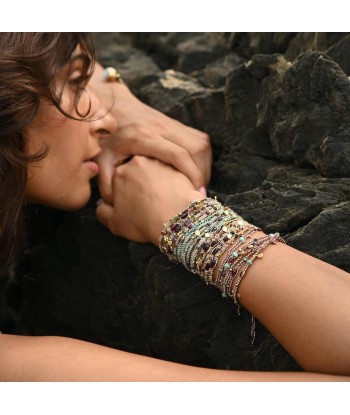 KASHAYA Bracelet multi-tours, Tourmalines - Peach de pas cher