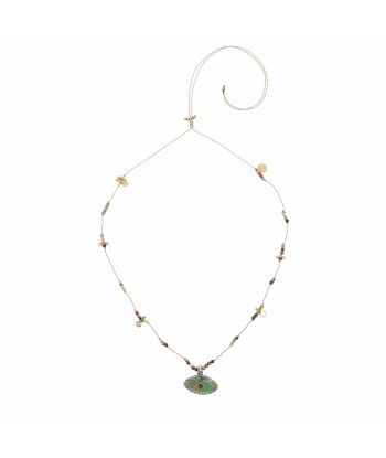 IRIS PRECIOUS Collier Chrysoprase et Rubis zoisite la livraison gratuite