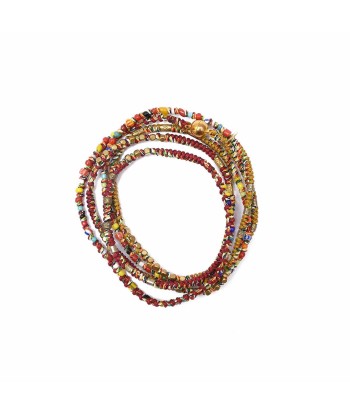 MANILLA Bracelet multitours Moutarde - Bordeaux, Perles africaines chez Cornerstreet bien 