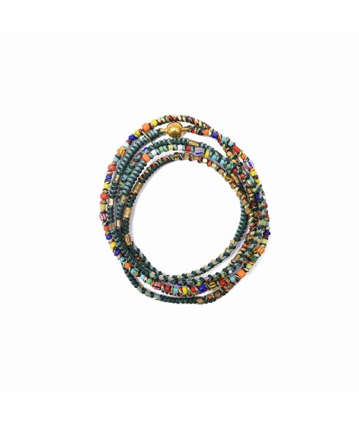 MANILLA Bracelet multitours Turquoise - Vert, Perles africaines prix