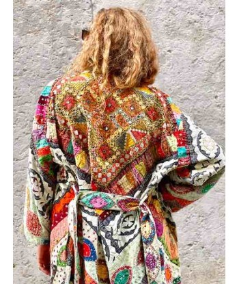 MANTEAU KIMONO FOLK Long Brodé - Pièce Unique en ligne des produits 