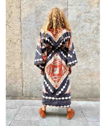 MANTEAU KIMONO FOLK Brodé - Pièce Unique basket pas cher