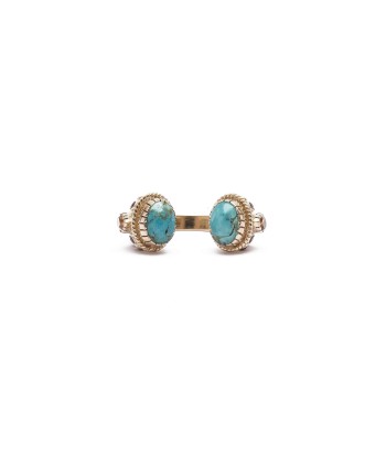 MAHARADJAH Turquoise Bague Argent plaqué Or prix pour 