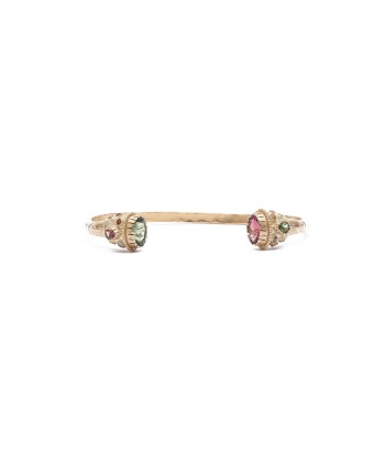 RAJAH Bracelet jonc Tourmalines multicolores - Argent plaqué or 24 cts en ligne