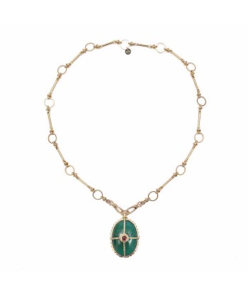 OCTAVE Collier Onyx vert chaîne ronde l'achat 