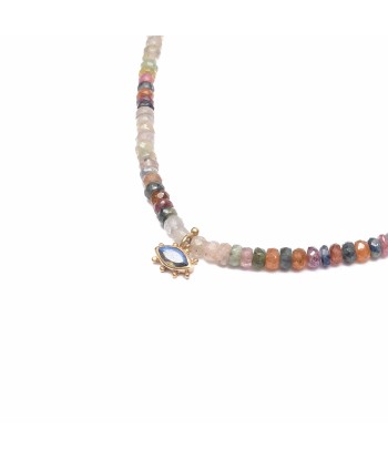 GLITTER Collier Saphirs multicolores destockage