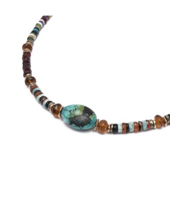 KAJIADO Collier Turquoise Spinelle Hessonite online