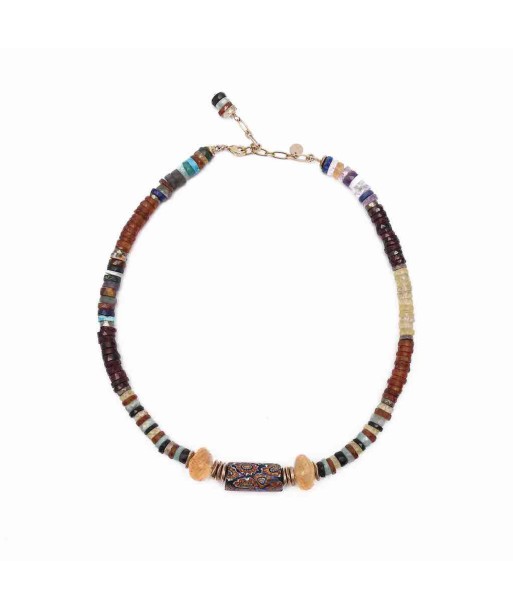 MASSAI Collier Multi pierres facettées Pour