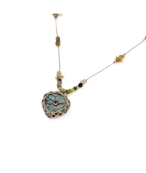 BLOSSOM collier Labradorite Grenat l'achat 