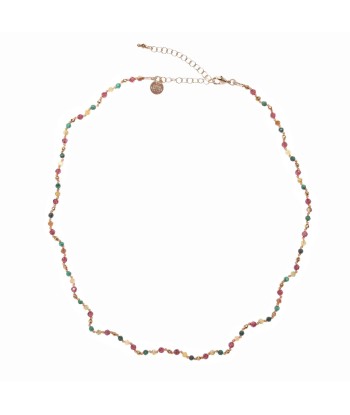 POÉSIE Collier Malachite Grenat en ligne