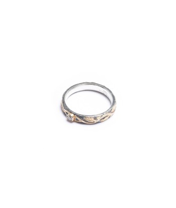 Bague Diamant en Argent 925 et Or 750/1000e (18 cts) suggérées chez