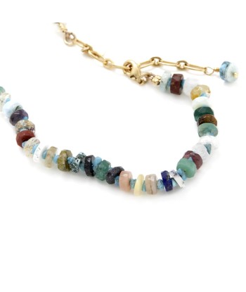 PUKA Collier Pierres multicolores et Turquoises les muscles