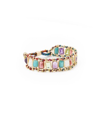 STROMBOLI Bracelet Multi-pierres Rainbow - Argent 925 plaqué or Découvrez la collection