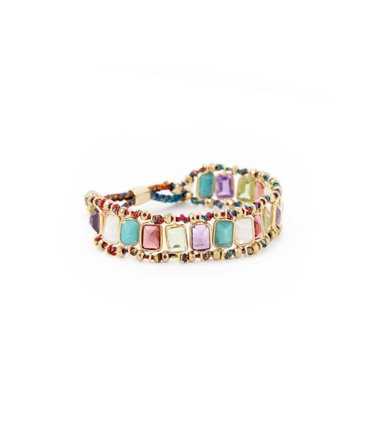 STROMBOLI Bracelet Multi-pierres Rainbow - Argent 925 plaqué or Découvrez la collection