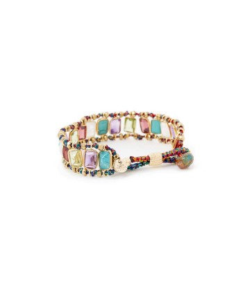 STROMBOLI Bracelet Multi-pierres Rainbow - Argent 925 plaqué or Découvrez la collection