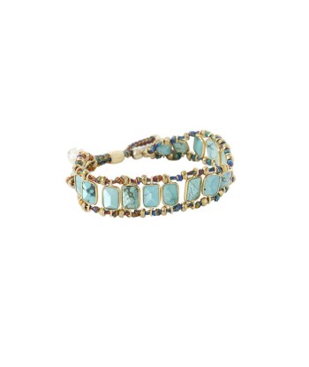 STROMBOLI Bracelet Turquoise Argent 925 plaqué or français