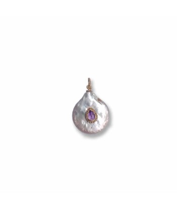 NAIADE Charm Perle baroque Améthyste - Argent 925 plaqué or - A partir de 120€ les ctes