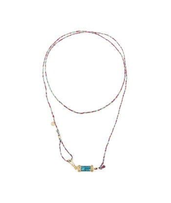 DEVA Bracelet multi-tours cordon de soie Chrysocolle basket pas cher